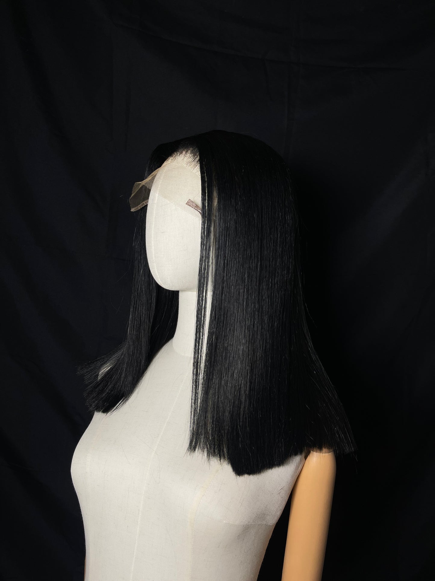 Jet black blunt cut